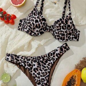 Animal Print Bikini Set